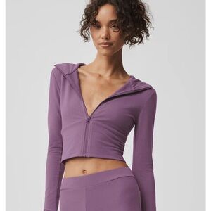 ALO Yoga Sway Full Zip Hoodie, Plum KISS